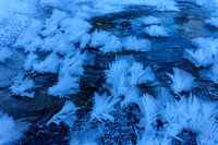 Frost feathers on Three Point Creek.