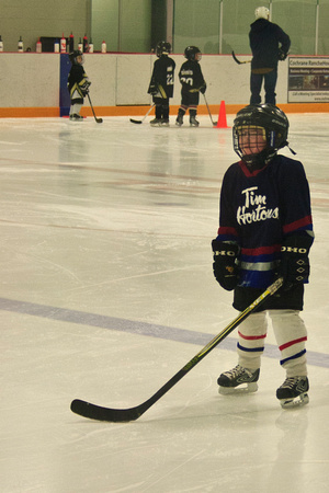 Lachlan #15 doing drills and then a scrimage ending playing goal.