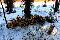 A night of firewood stacked up