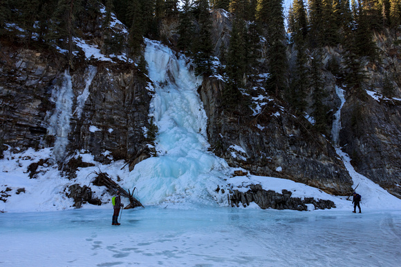 A friend saw my photos & went ice climbing " … we decided the little ones upstream were ewephoria and the big one was ewetopia ”