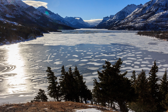 Waterton lake from the hill by the Prince of Wales hotel