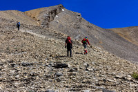 Talus slopes to the summit