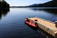 My kayak tied up for a pee break.  Great dock and launch facilities here