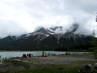 Looking back from the Canmore side