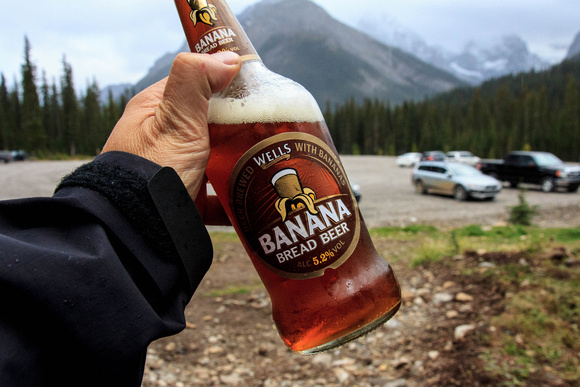 Peter's surprise - the much sought after Banana beer.  Good hiking partners are gold.