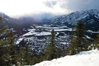 Banff townsite (Cascade to the right)